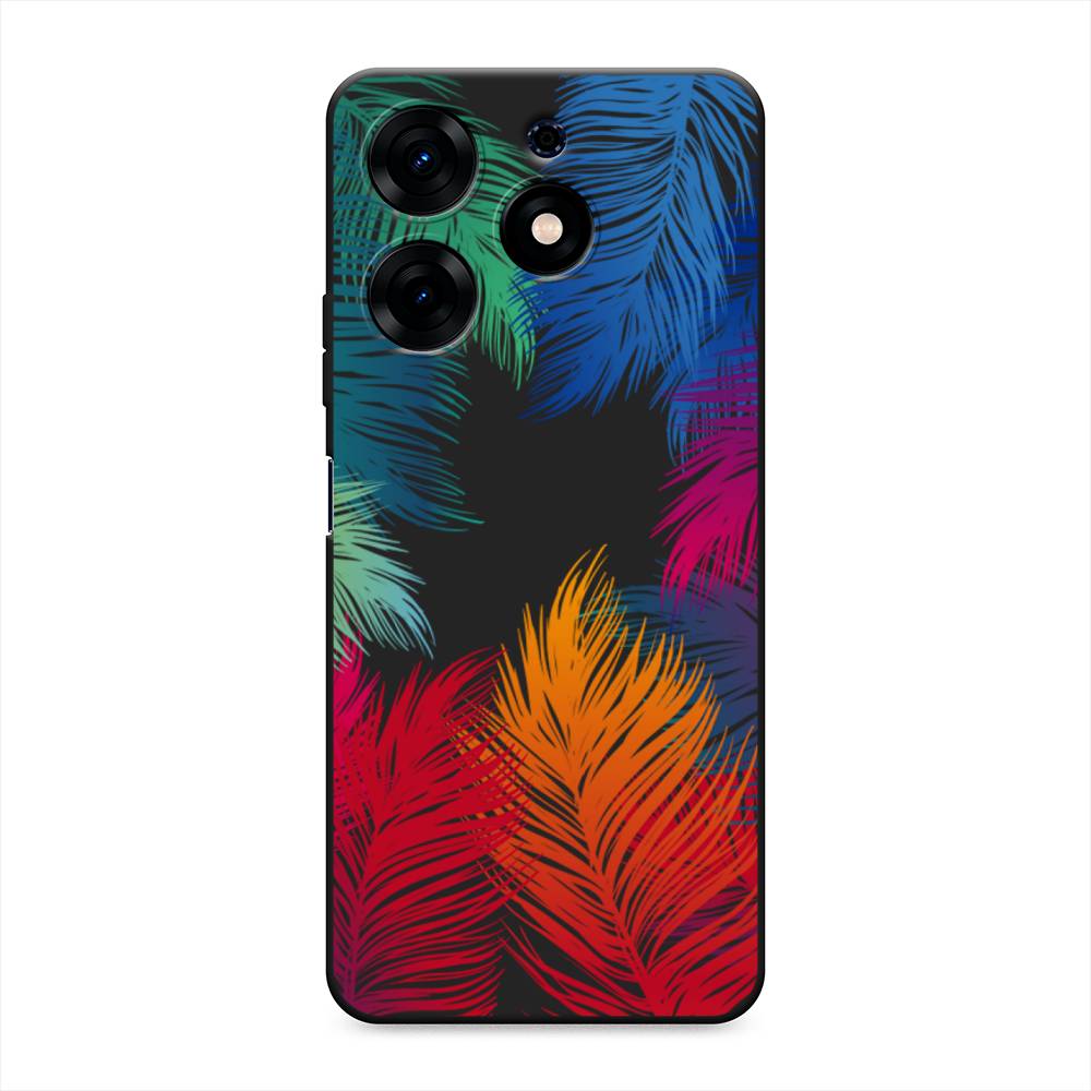

Чехол Awog на Tecno Spark 10 Pro "Рамка из перьев", Красный, 303752-1