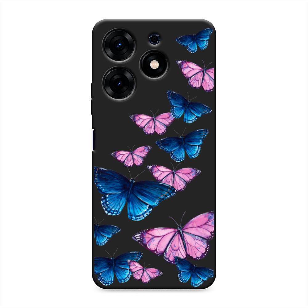 

Чехол Awog на Tecno Spark 10 Pro "Полет бабочек", Синий;черный;розовый, 303752-1