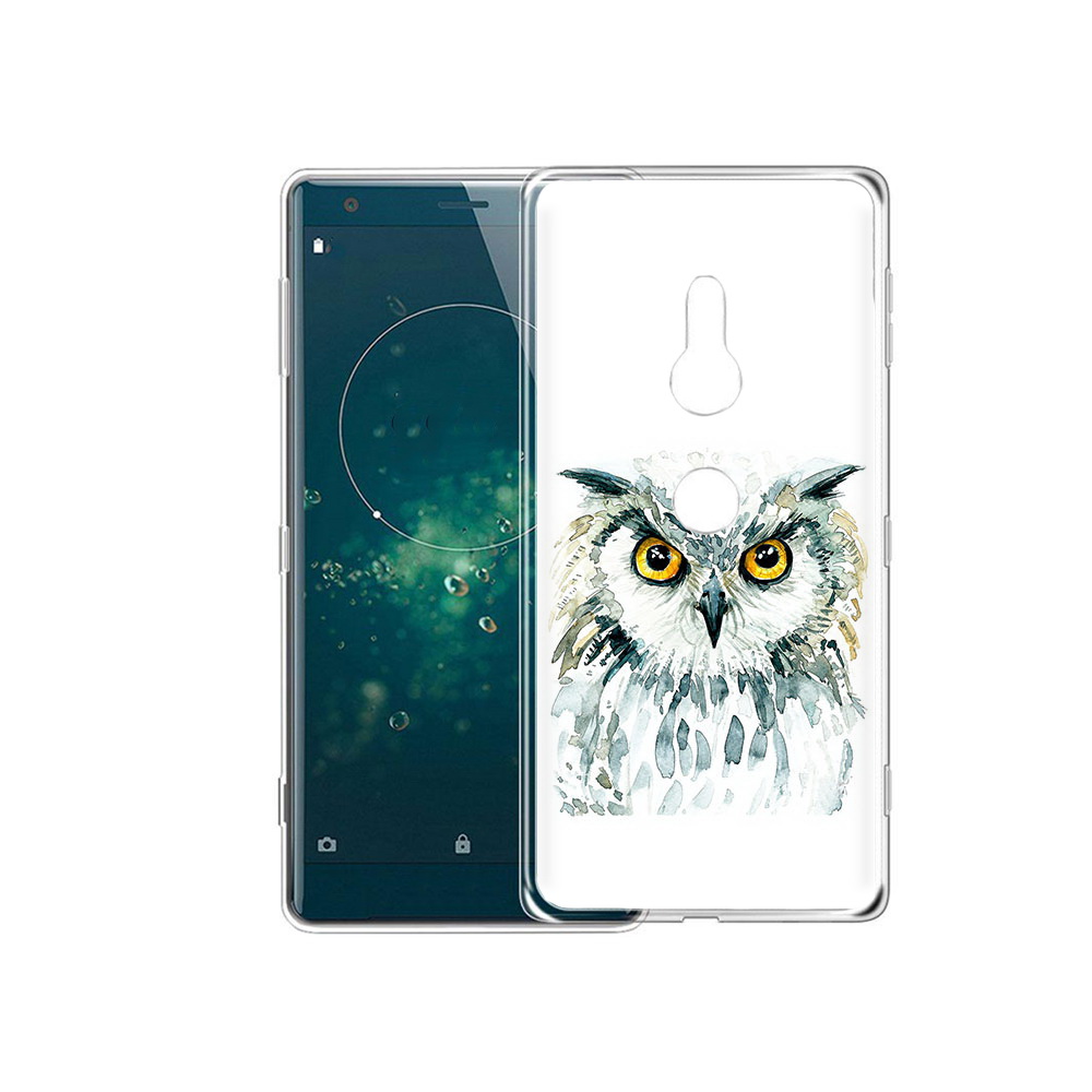 

Чехол MyPads Tocco для Sony Xperia XZ2 Серьезная сова, Прозрачный, Tocco