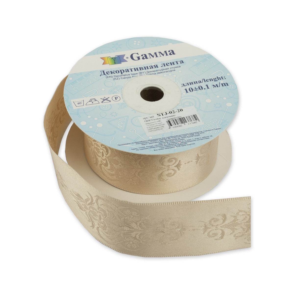 

Нить Gamma 38 мм, 10 м, отделочная, капучино, 38 мм, 10 м, отделочная, капучино