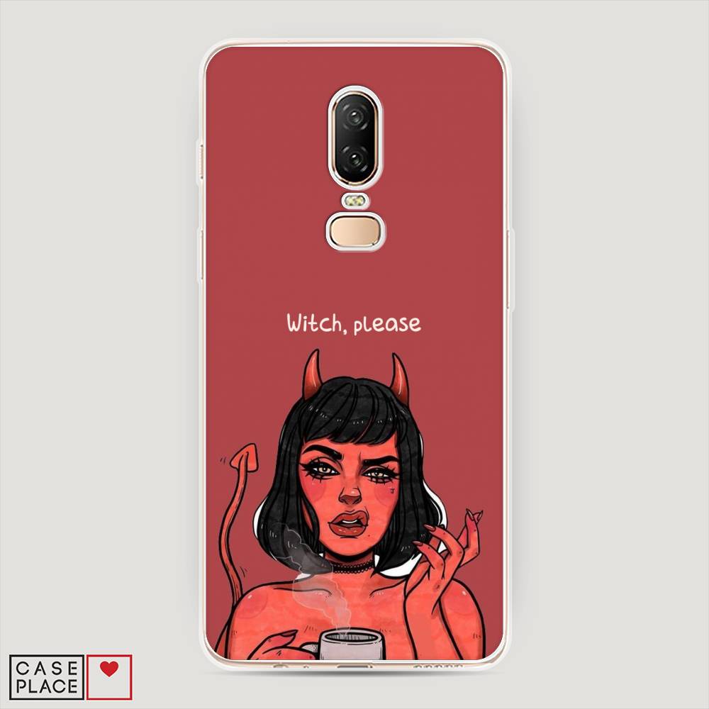 

Чехол Awog на OnePlus 6 / ВанПлас 6 "Evil Girl", Красный;черный, 150550-6