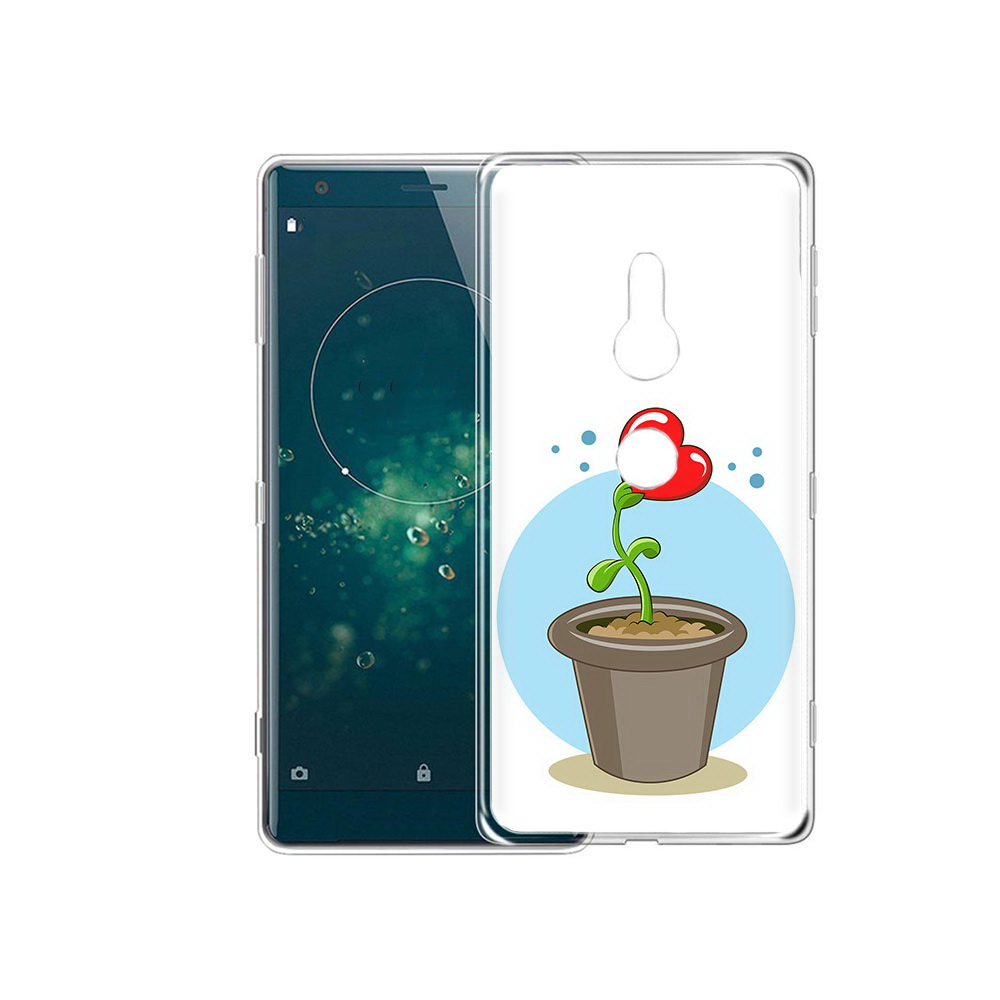 

Чехол MyPads Tocco для Sony Xperia XZ2 Растение любви 14 февраля, Прозрачный, Tocco