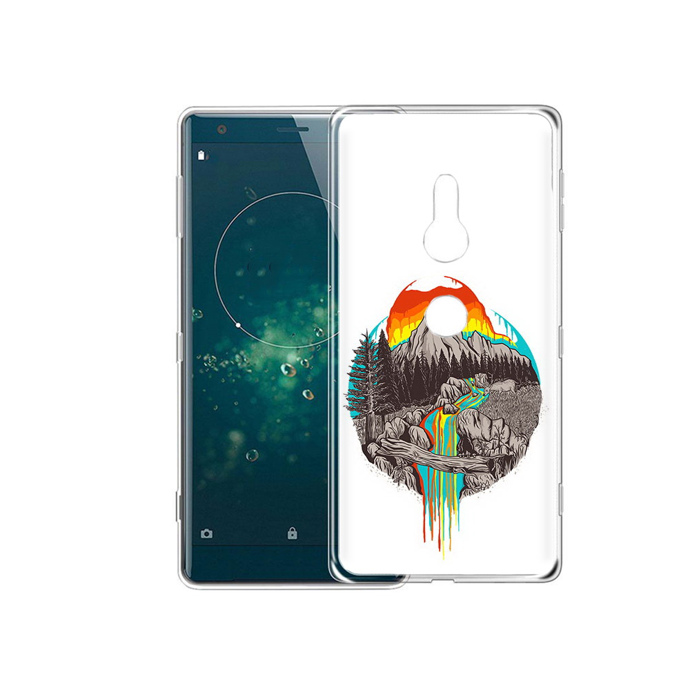 

Чехол MyPads Tocco для Sony Xperia XZ2 Радужный водопад, Прозрачный, Tocco