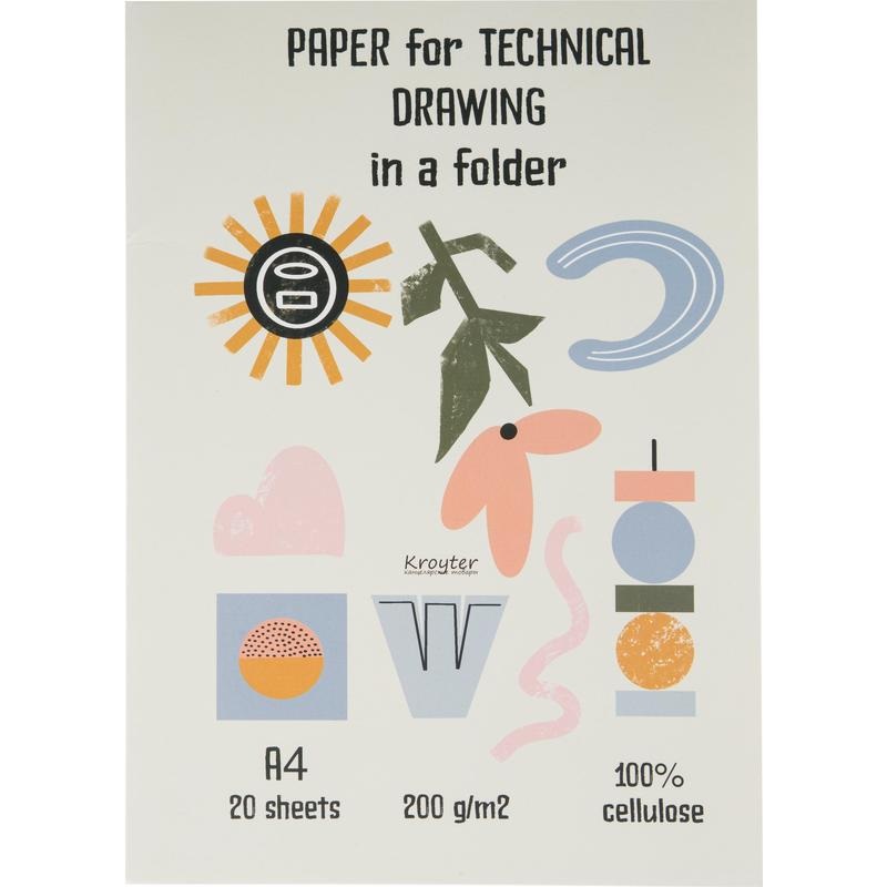 

Папка для черчения А4 20л Kroyter Modern 200 г/кв.м 2шт, Разноцветный
