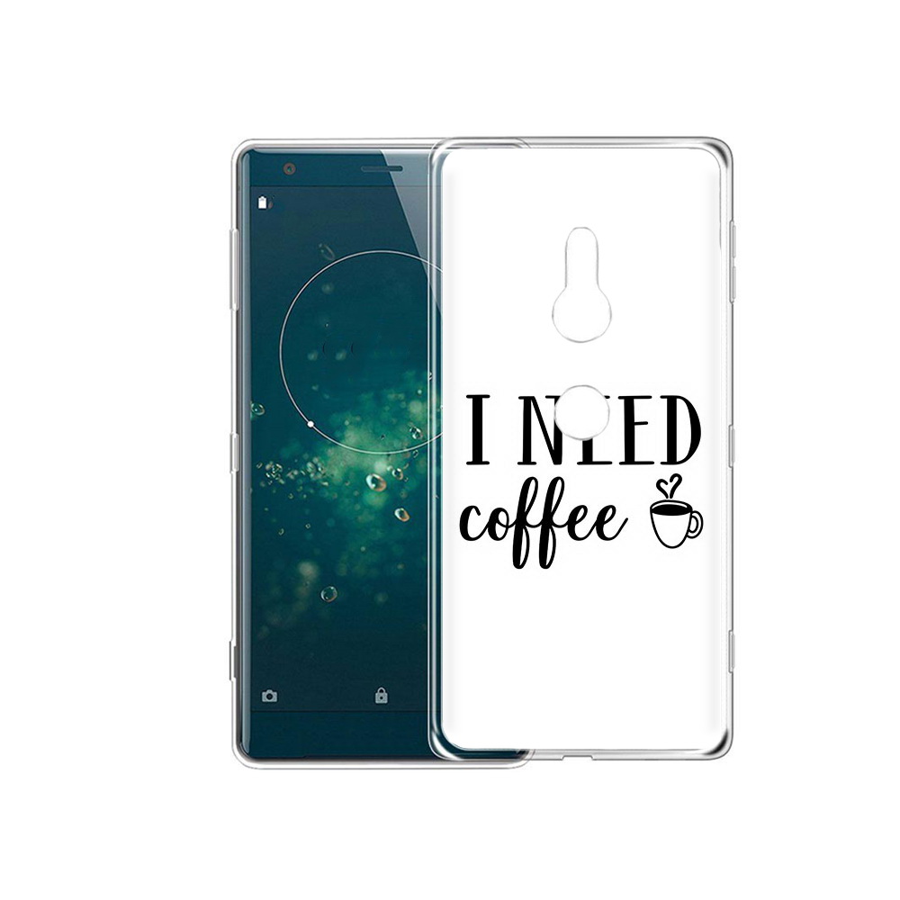 

Чехол MyPads Tocco для Sony Xperia XZ2 Мне нужен кофе, Прозрачный, Tocco