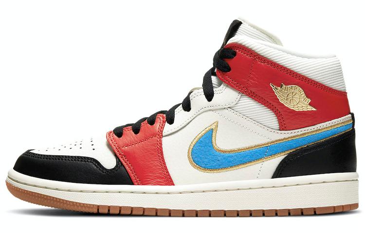 

Кеды унисекс Jordan Air Jordan 1 mid se разноцветные 42 EU, Разноцветный, Air Jordan 1 mid se