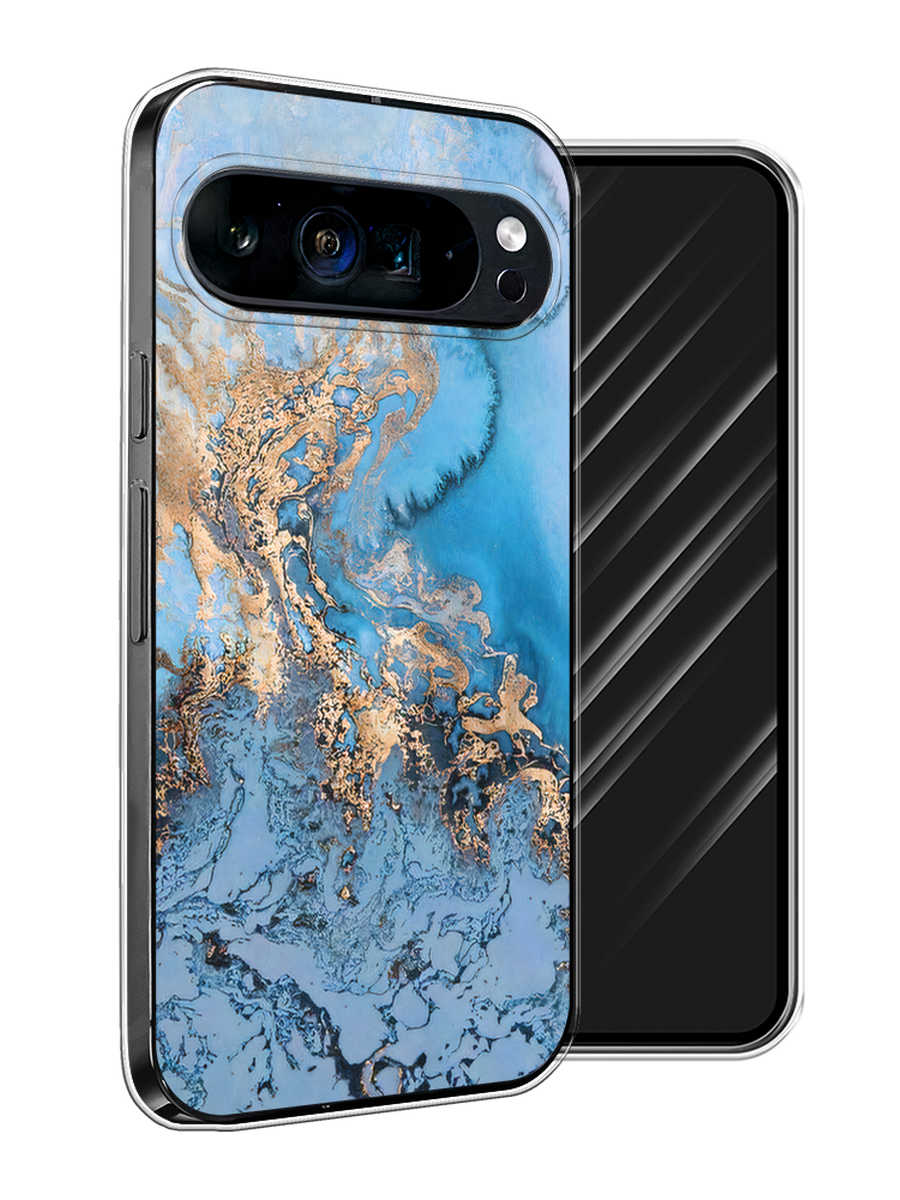 

Чехол Awog на Google Pixel 9 Pro XL "Морозная лавина синяя", Серебристый, 272150-1