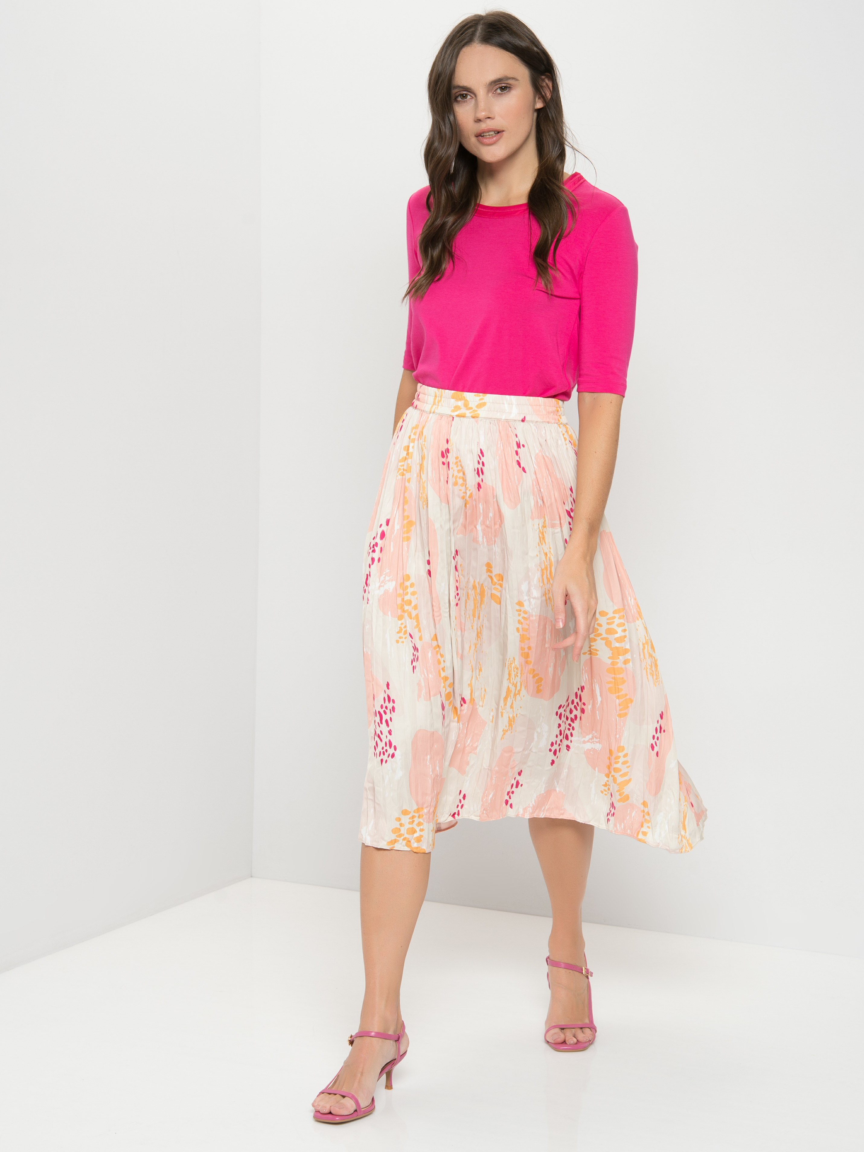 

Футболка женская TAIFUN by GERRY WEBER 971001-19611-3280 розовая 42, 971001-19611-3280
