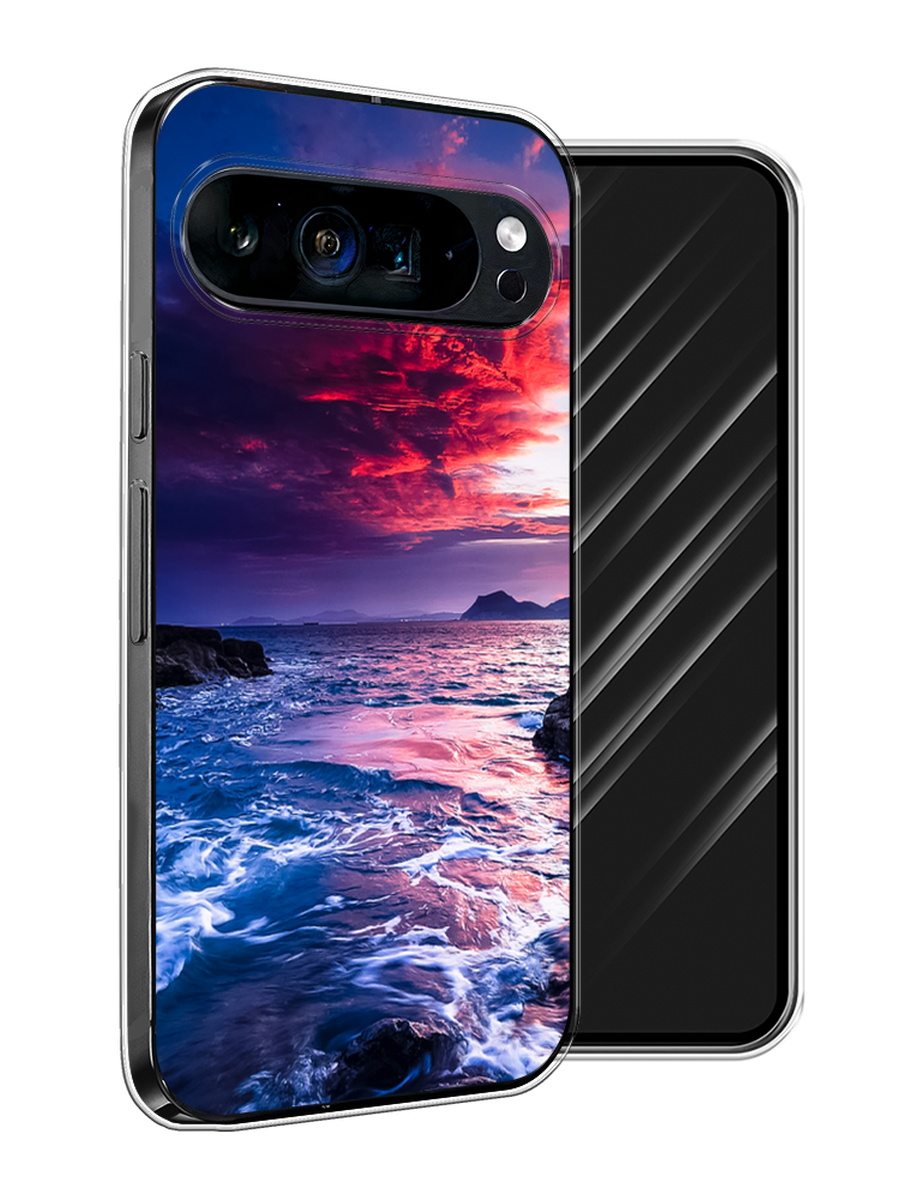 

Чехол Awog на Google Pixel 9 Pro XL "Волны 1", Розовый;синий, 272150-1