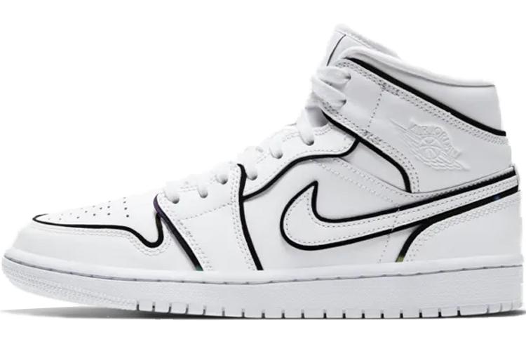 

Кеды унисекс Jordan Air Jordan 1 Mid Se белые 42.5 EU, Белый, Air Jordan 1 Mid Se