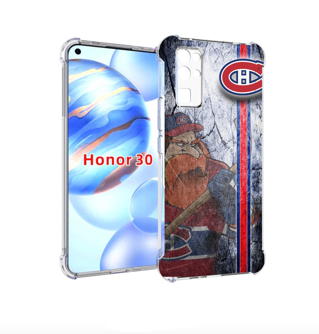 

Чехол бампер MyPads монреаль канадиенс для Honor 30 (BMH-AN10) п, Прозрачный, Tocco