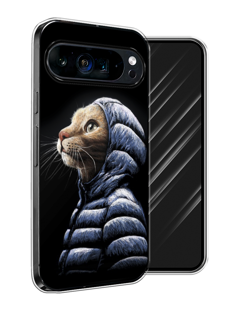 

Чехол Awog на Google Pixel 9 Pro XL "Кот в капюшоне", Черный;бежевый;синий, 272150-1