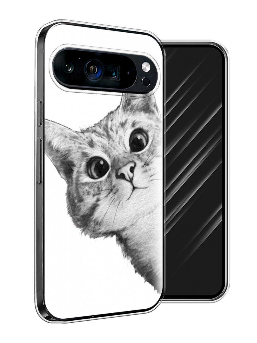 

Чехол Awog на Google Pixel 9 Pro XL "Кот рисунок черно-белый", Черный, 272150-1