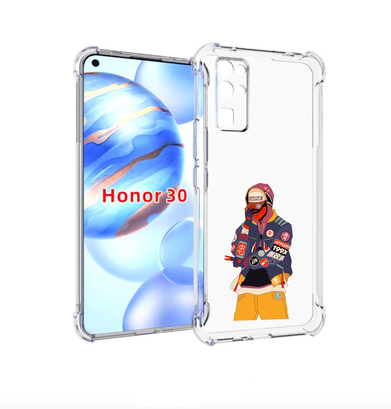 

Чехол бампер MyPads модник для Honor 30 (BMH-AN10) противоударный, Прозрачный, Tocco