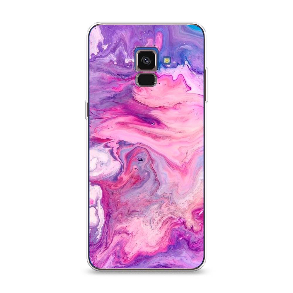 

Чехол на Samsung Galaxy A8 2018 "Нежно-розовая абстракция", Розовый, 25450-3