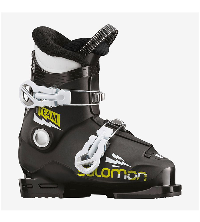 фото Горнолыжные ботинки salomon team t2 2020, black/acid green/white, 19