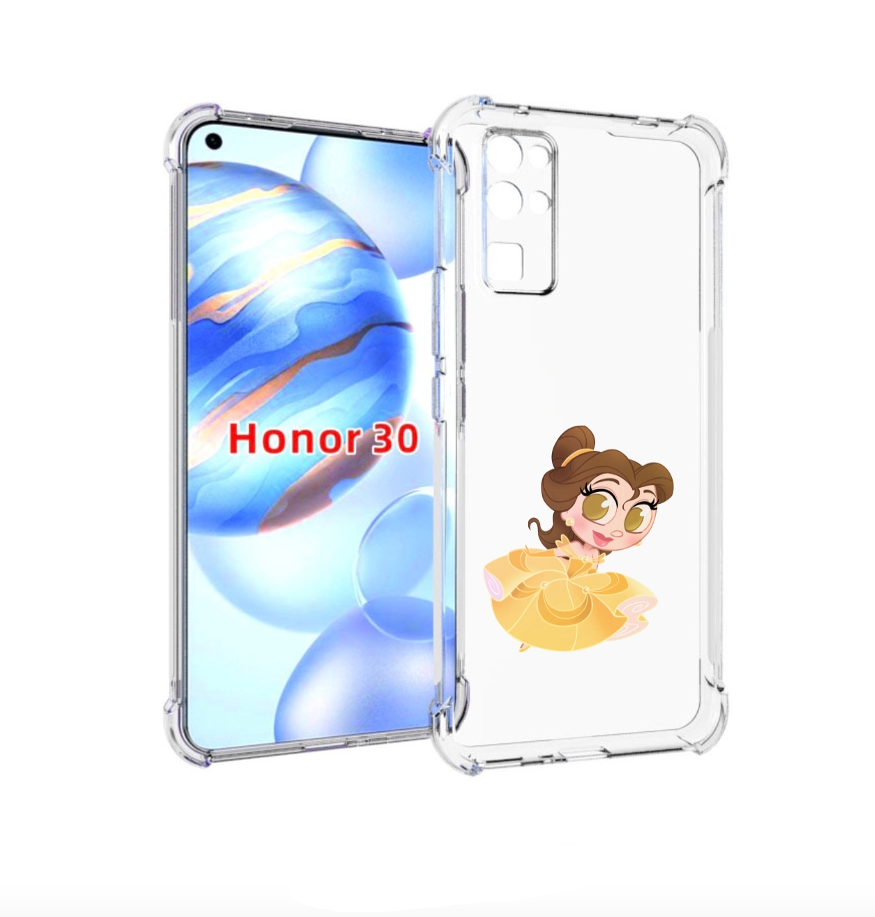 

Чехол бампер MyPads мини-принцесса женский для Honor 30 (BMH-AN1, Прозрачный, Tocco