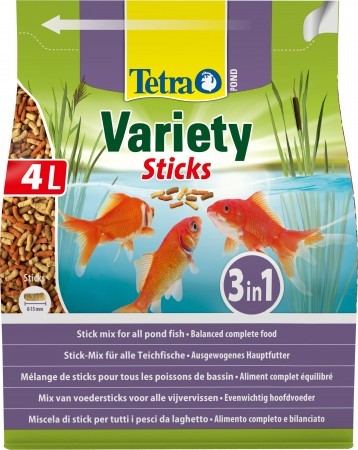 фото Корм для прудовых рыб tetra pond variety sticks, палочки, 4 л