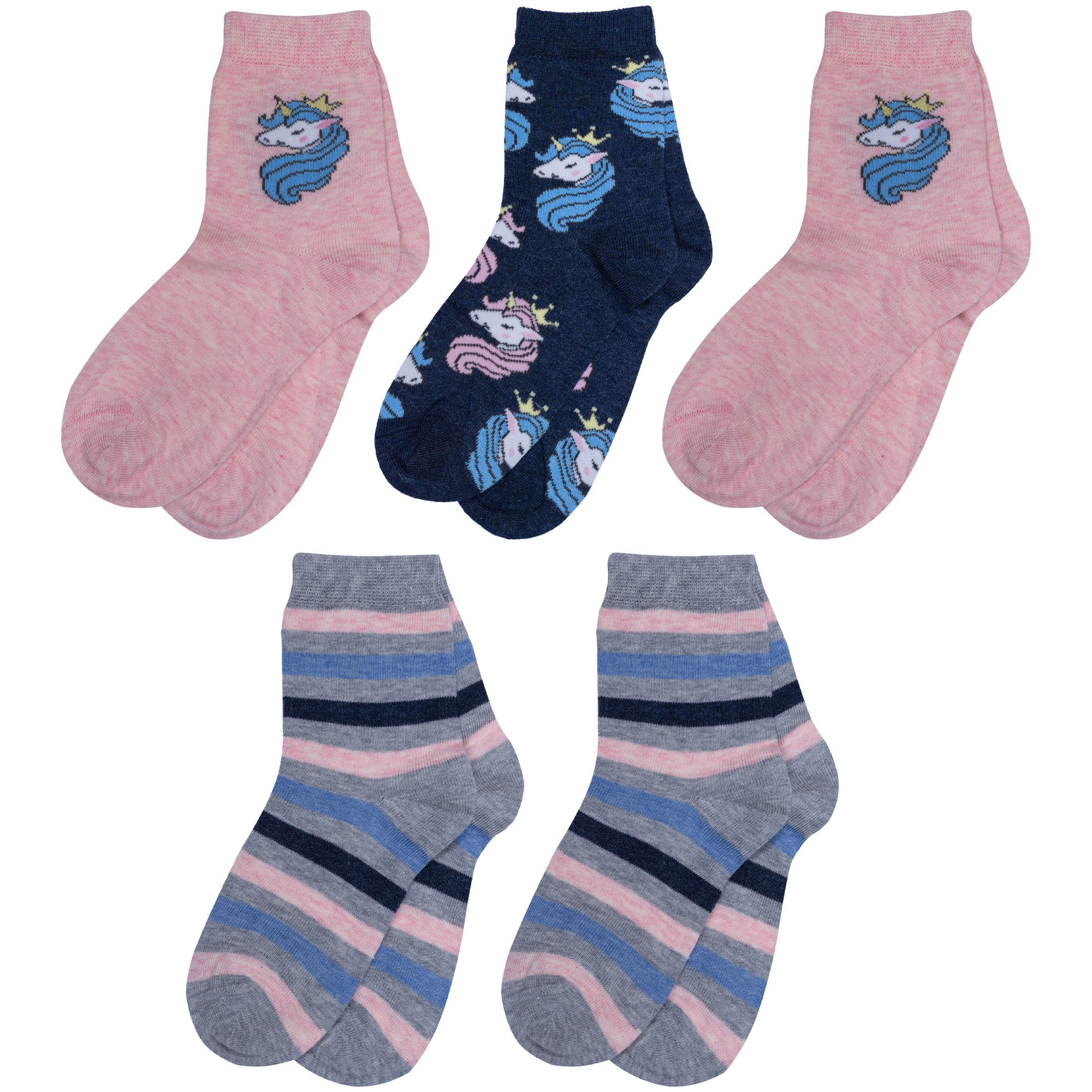 

Носки детские Rusocks 5-Д3-13160, розовый; синий; серый, 16-18, 5-Д3-13160