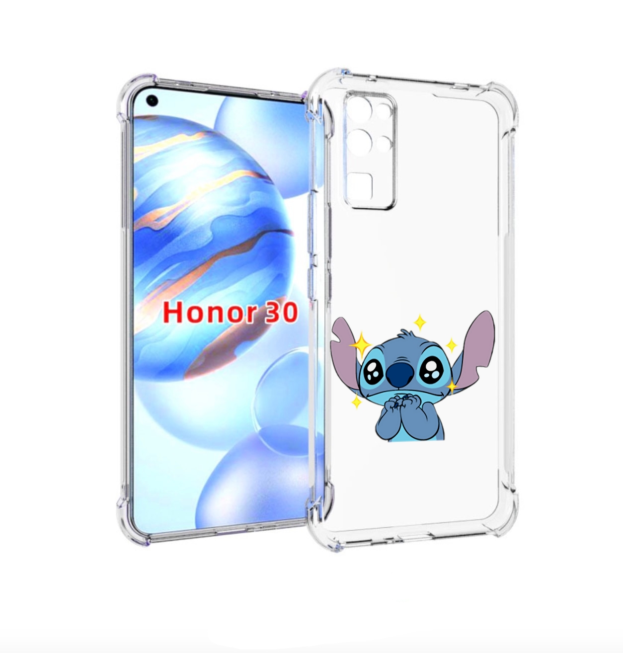 

Чехол бампер MyPads милый-стич детский для Honor 30 (BMH-AN10) п, Прозрачный, Tocco