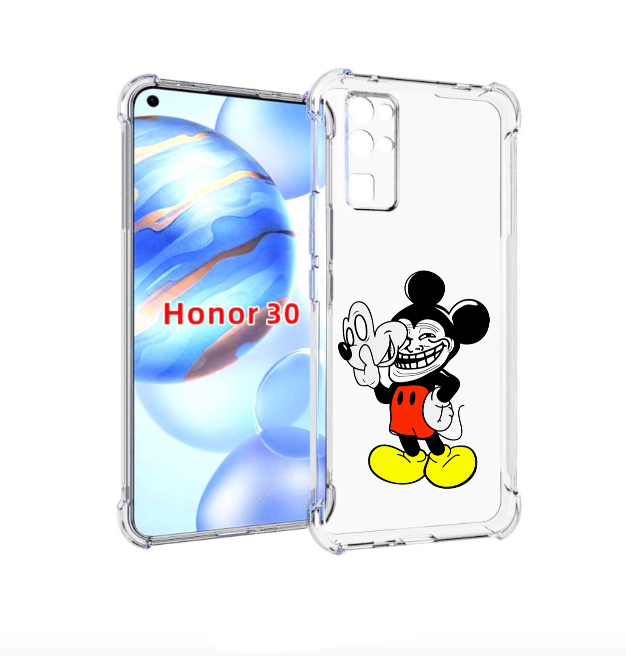 

Чехол бампер MyPads микки-маус-троллер для Honor 30 (BMH-AN10) п, Прозрачный, Tocco