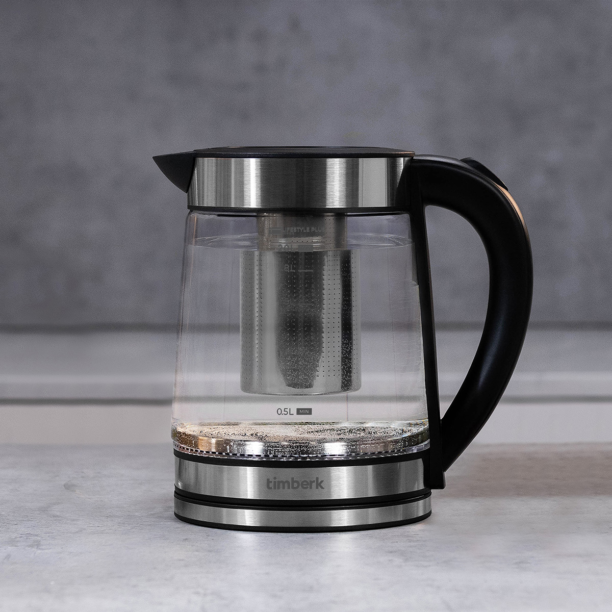 Чайник электрический Timberk T-EK27G01 2 л черный чайник заварочный стеклянный с бамбуковой крышкой bellatenero эко 400 мл 13 5×10×10 5 см