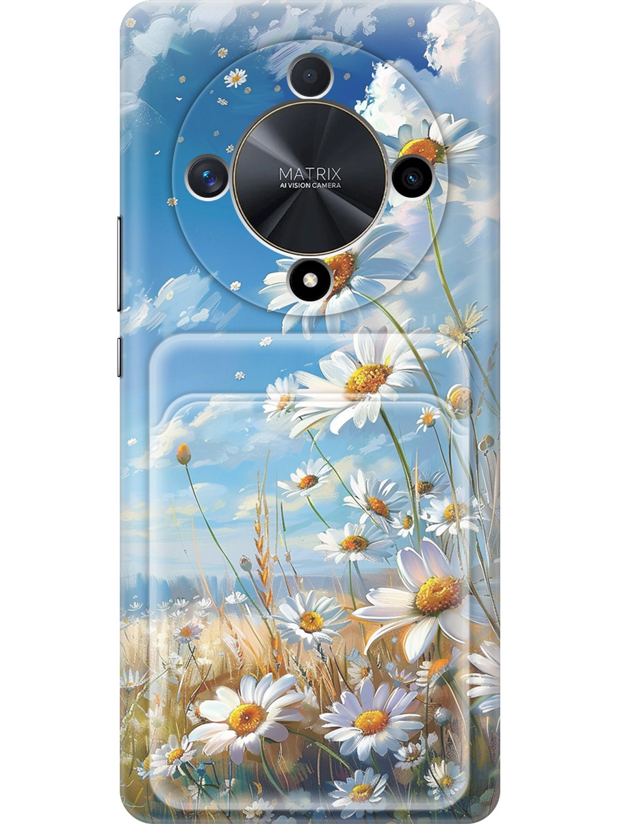 

Силиконовый чехол на Honor X9b / X50 с принтом с карманом для карты прозрачный 786656, Прозрачный;белый;синий, 781974322