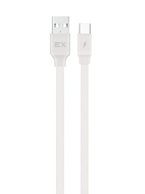 фото Кабель exployd flow usb - type-c 2.4a 1m silicone white ex-k-1310