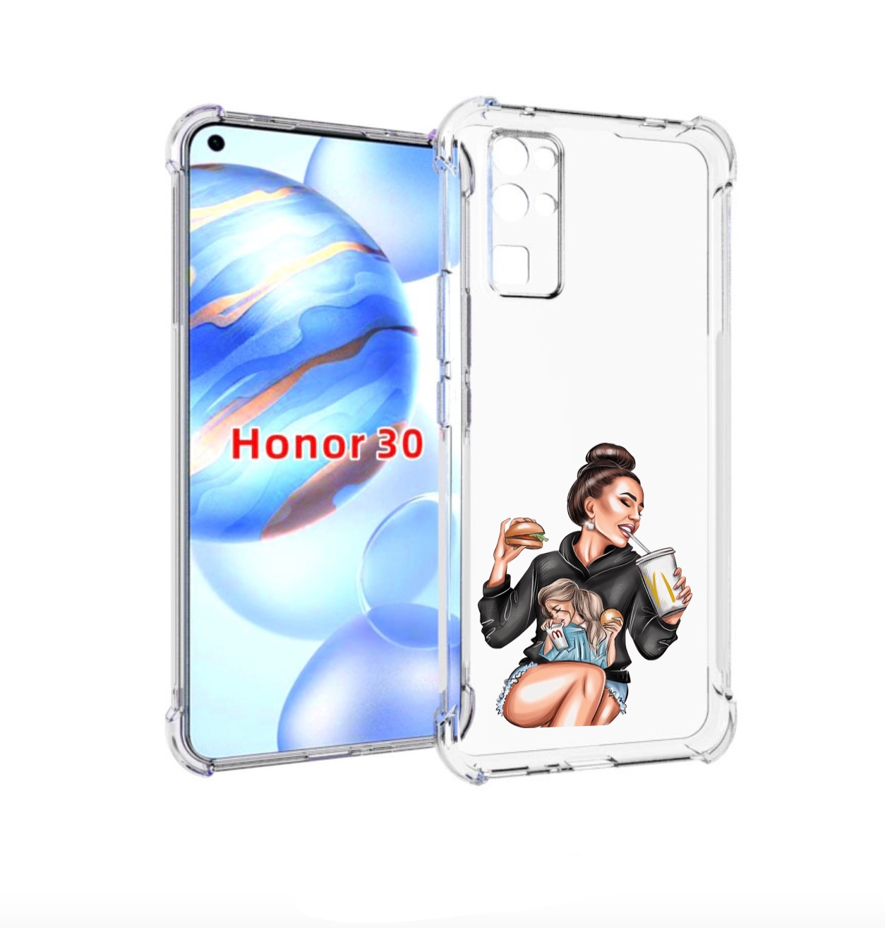 Чехол бампер MyPads любительница-макдональдс женский для Honor 3