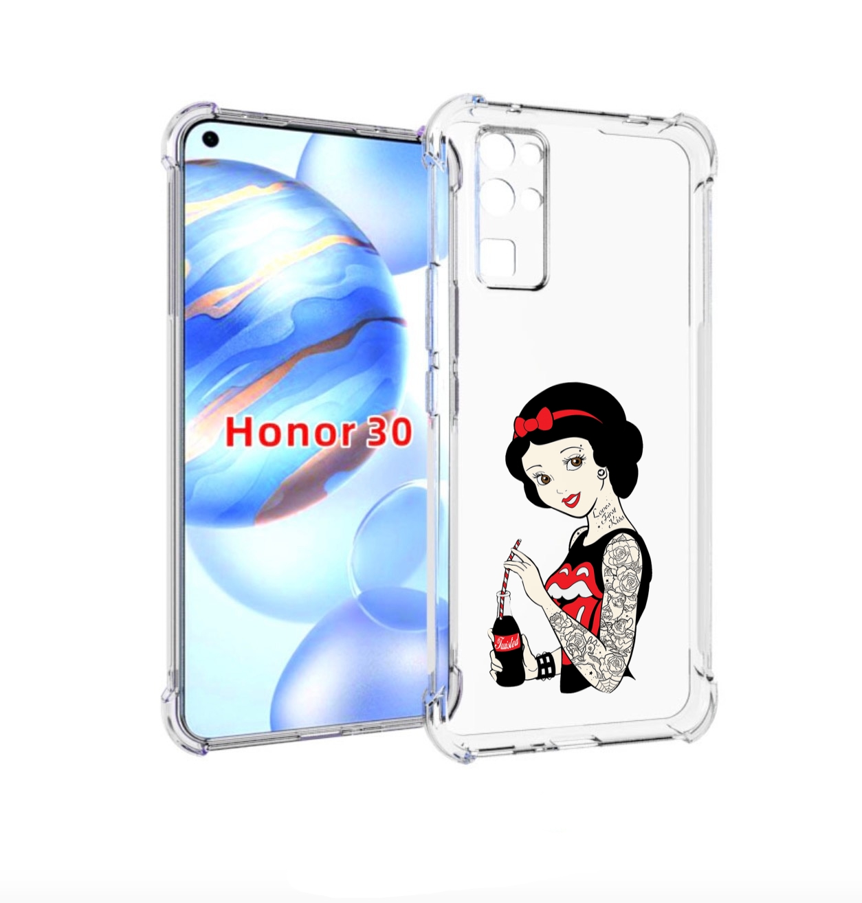

Чехол бампер MyPads любительница-колы женский для Honor 30 (BMH-, Прозрачный, Tocco