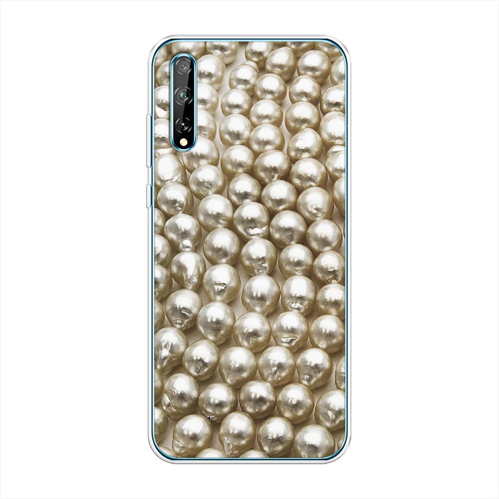 

Чехол на Huawei Y8p "Жемчуг", Бежевый, 6103450-3