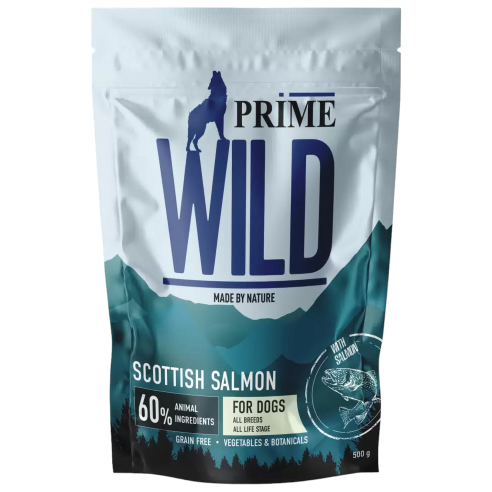 Сухой корм для собак Prime Wild GF Scottish с лососем, 500 г