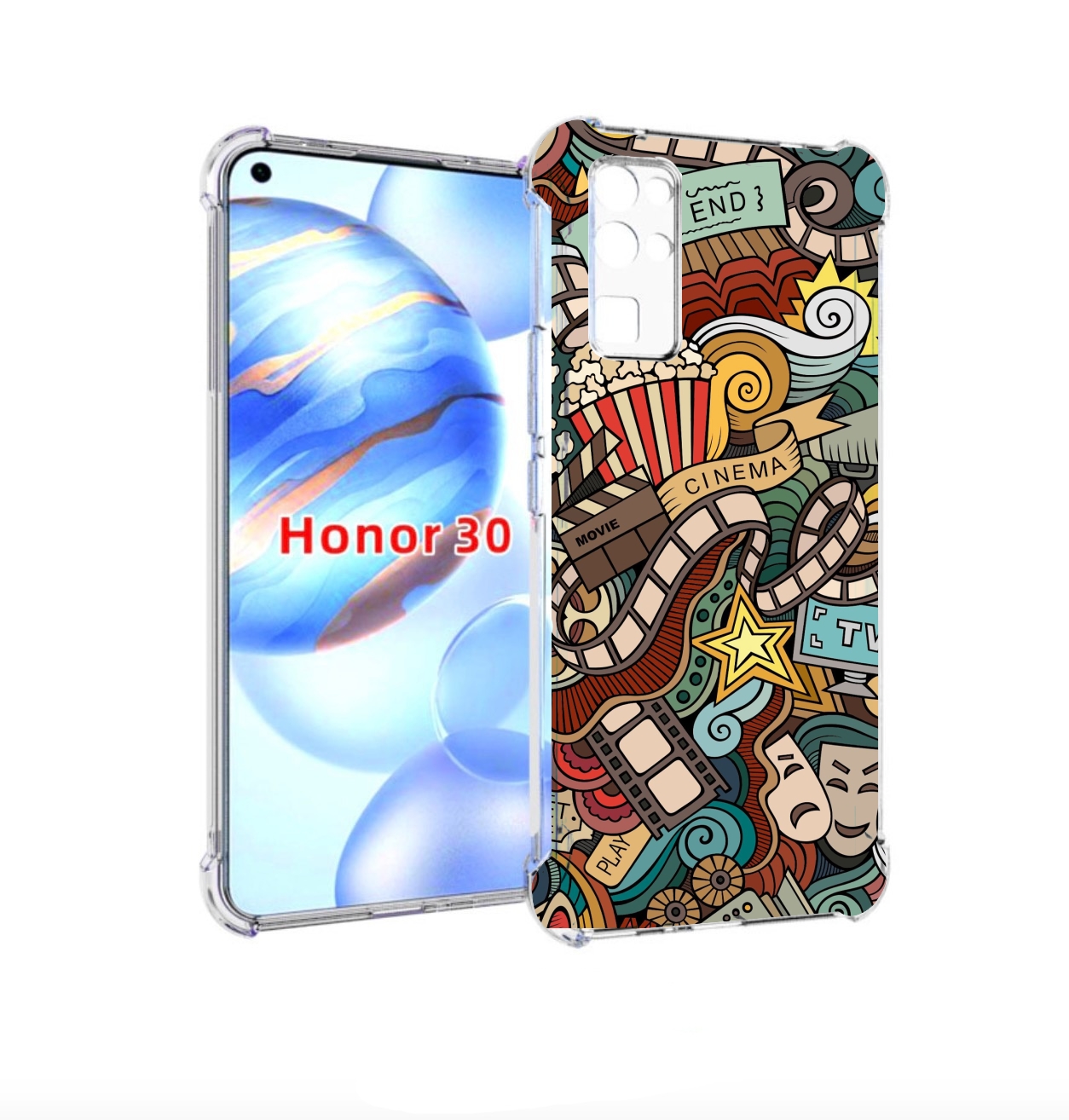 

Чехол бампер MyPads любимое кино для Honor 30 (BMH-AN10) противо, Прозрачный, Tocco