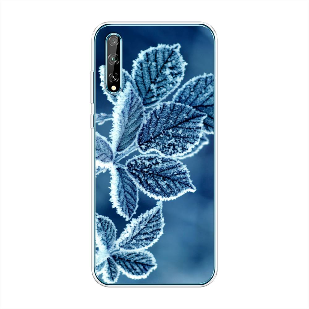 

Чехол на Huawei Y8p "Зима 6", Голубой;белый, 6103450-2