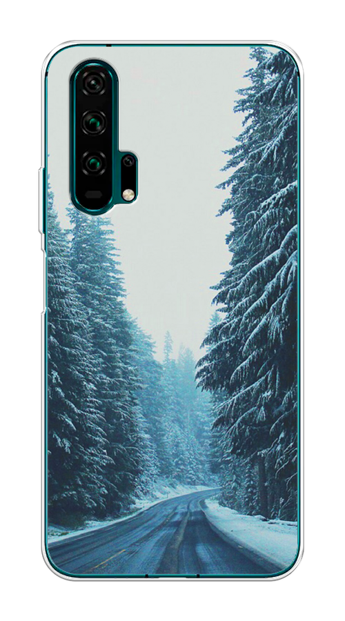 

Чехол на Honor 20 Pro "Зима 9", Бежевый;голубой;черный, 69350-2