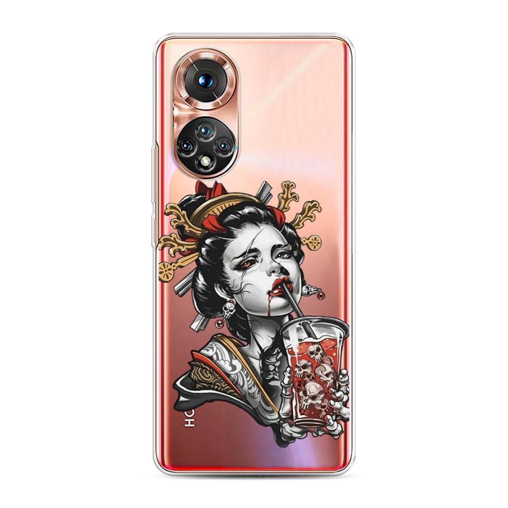 

Чехол на Huawei Honor 50 "Опасная гейша", Красный;черный;серый, 6105450-4