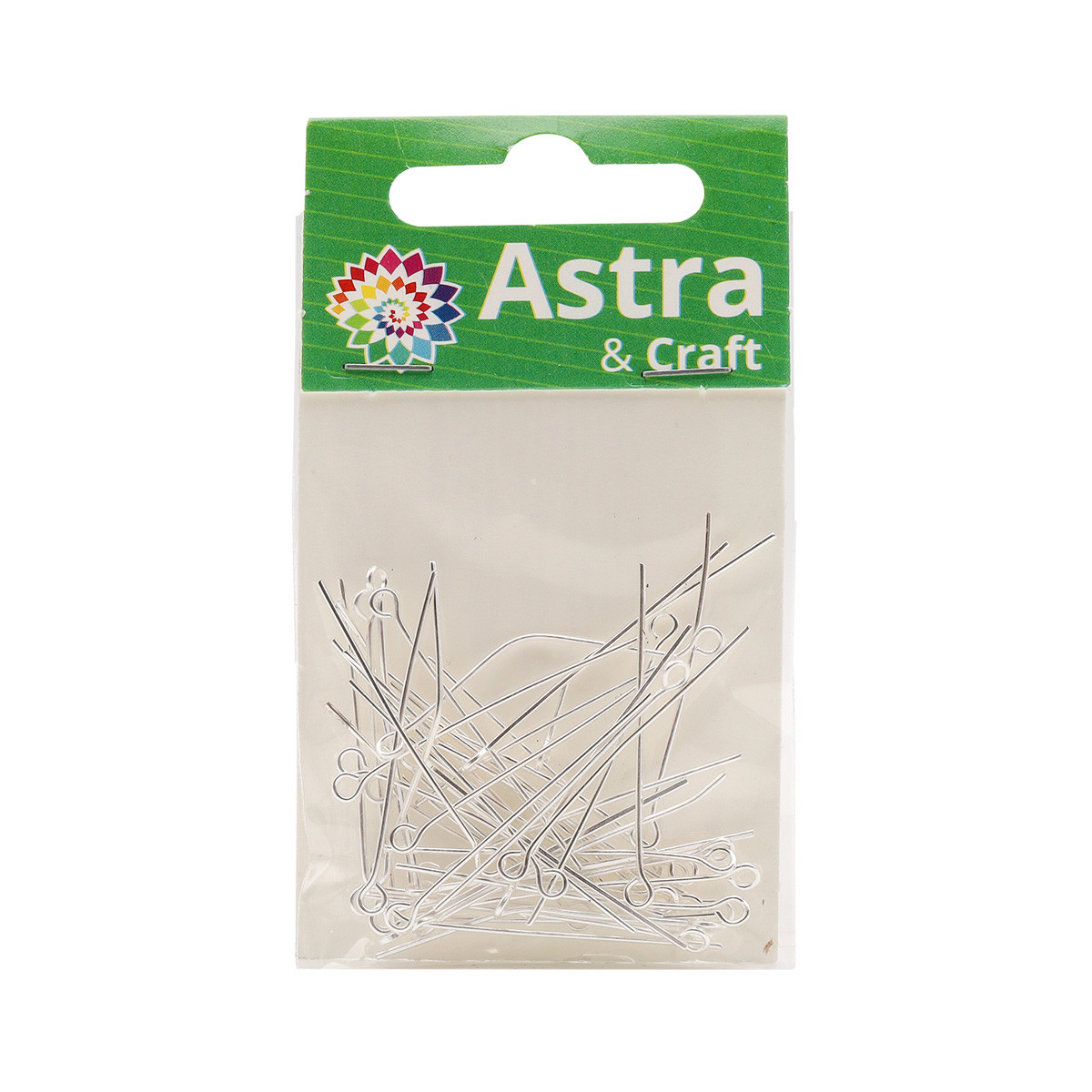 

Штифт с петлей 35мм ,уп. 50шт Astra&Craft (серебро), Серебристый