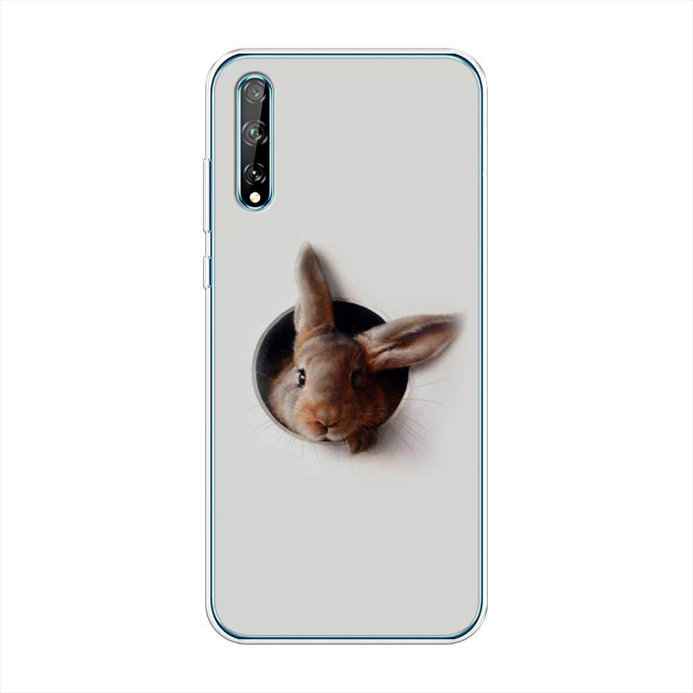 

Чехол на Huawei Y8p "Любопытный кролик", Серый;коричневый, 6103450-1
