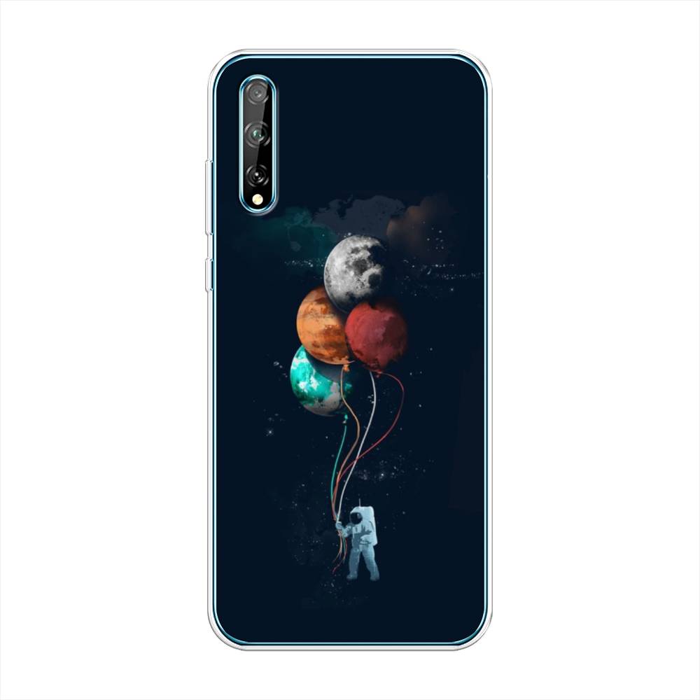 

Чехол на Huawei Y8p "Космонавт с шариками", Разноцветный, 6103450-4