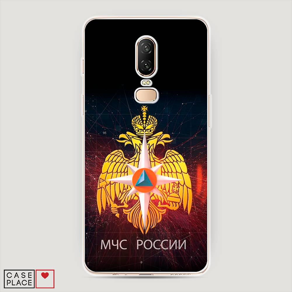 

Чехол Awog на OnePlus 6 / ВанПлас 6 "МЧС России", Черный;желтый;красный, 150550-5