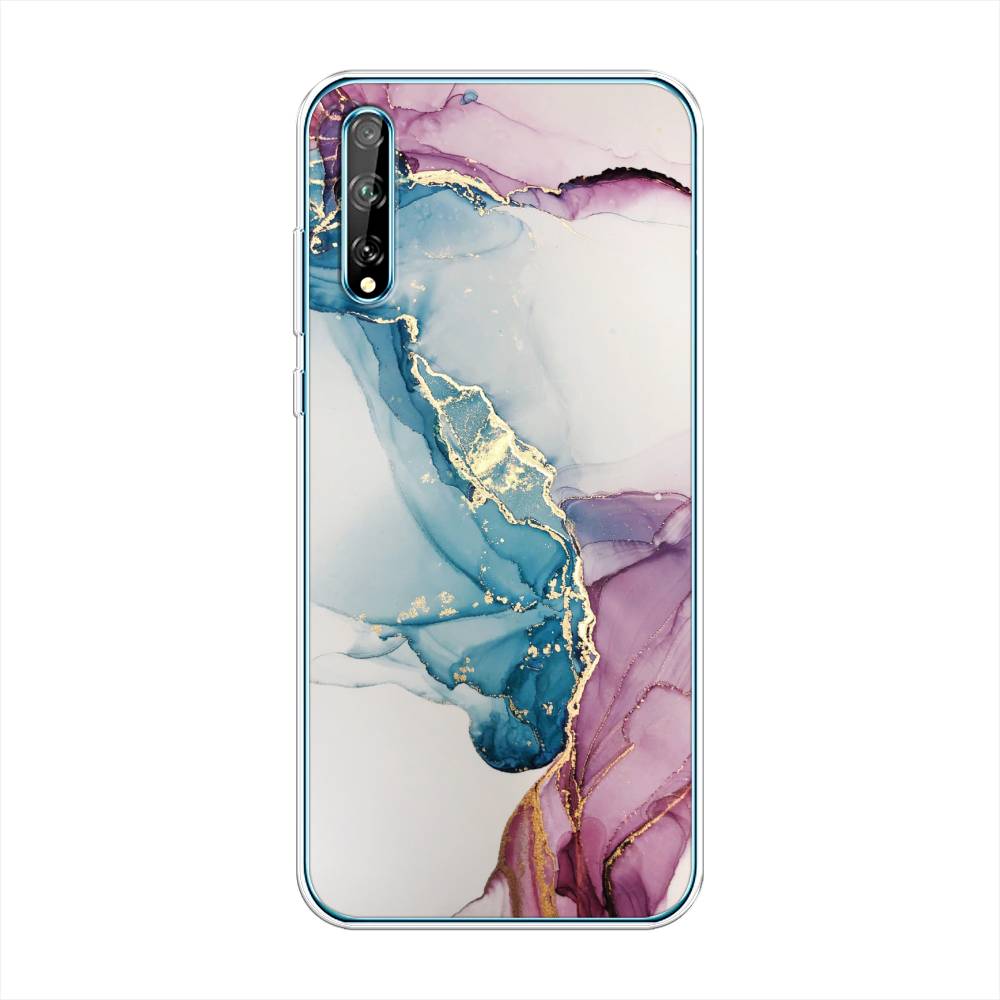 

Чехол на Huawei Y8p "Розовые разводы рисунок", 6103450-3