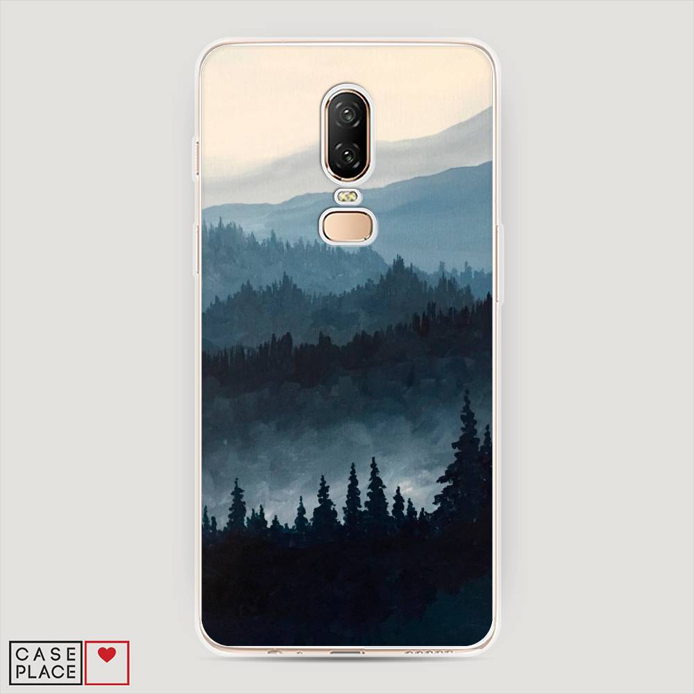 

Чехол Awog на OnePlus 6 / ВанПлас 6 "Туманные горы", Бежевый;серый;черный, 150550-4