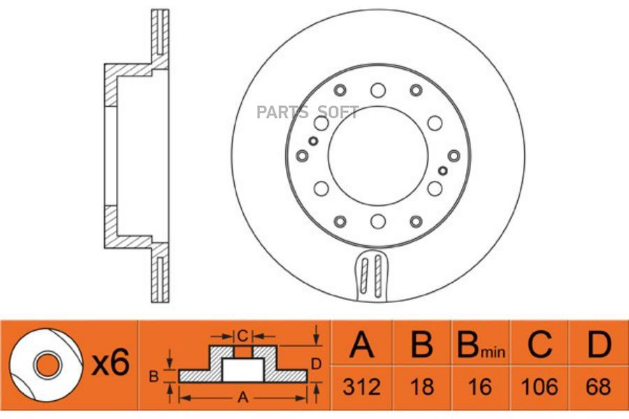 

Диски Тормозные Toyota Land Cruiser Prado 4.0 2003 - 2009 Toyota Land Cruiser Prado 2.7 20