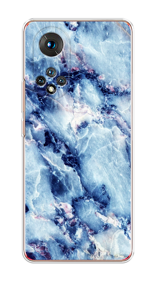 

Чехол на Huawei Honor 50 "Мрамор с синими прожилками", Синий, 6105450-3