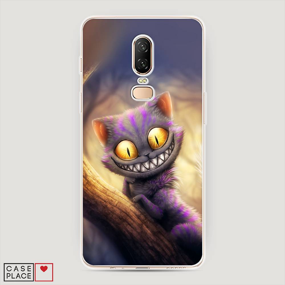 

Чехол Awog на OnePlus 6 / ВанПлас 6 "Cheshire Cat", Фиолетовый;желтый, 150550-1