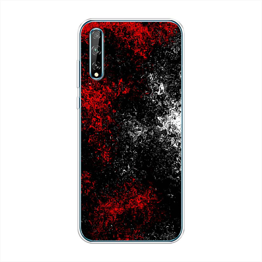 

Чехол на Huawei Y8p "Монотипия", Красный;черный;белый, 6103450-3