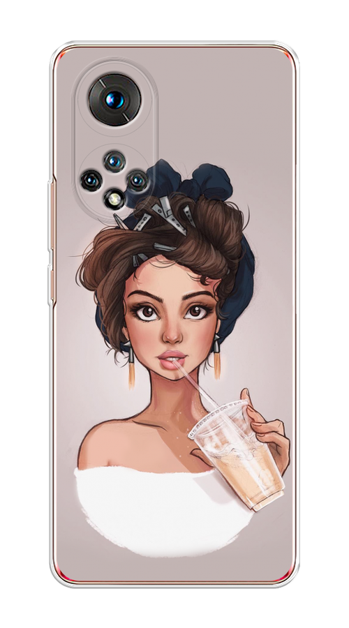

Чехол на Honor 50/Nova 9 "Девушка с фраппе", Серый, 6105450-6