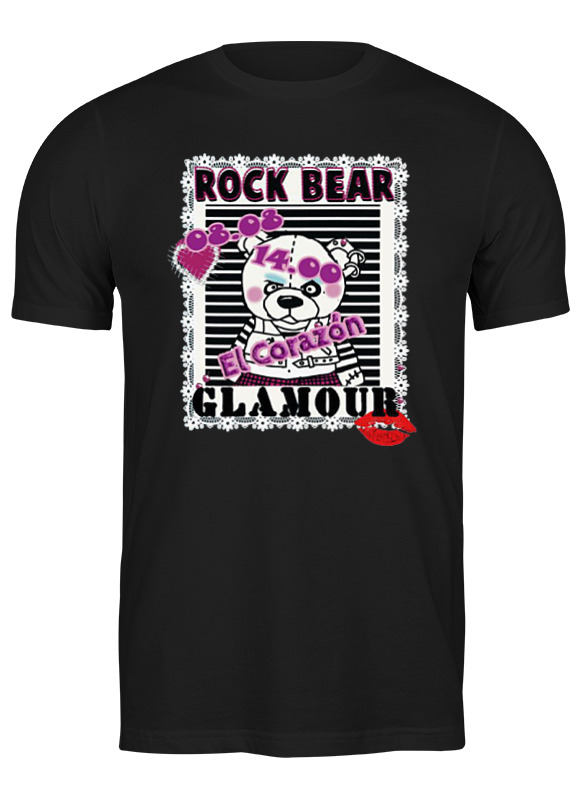 

Футболка мужская Printio Rock bear черная L, Rock bear