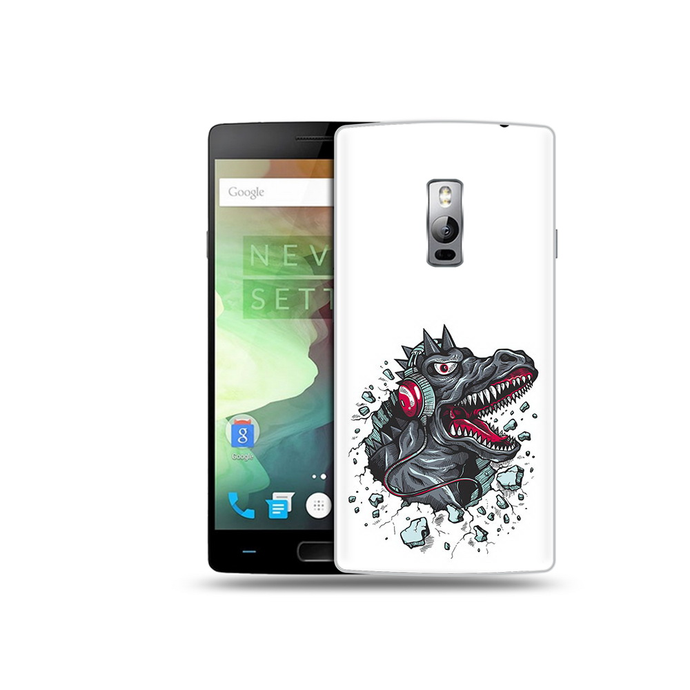 

Чехол MyPads Tocco для OnePlus 2 Нарисованный динозавр в наушниках, Прозрачный, Tocco