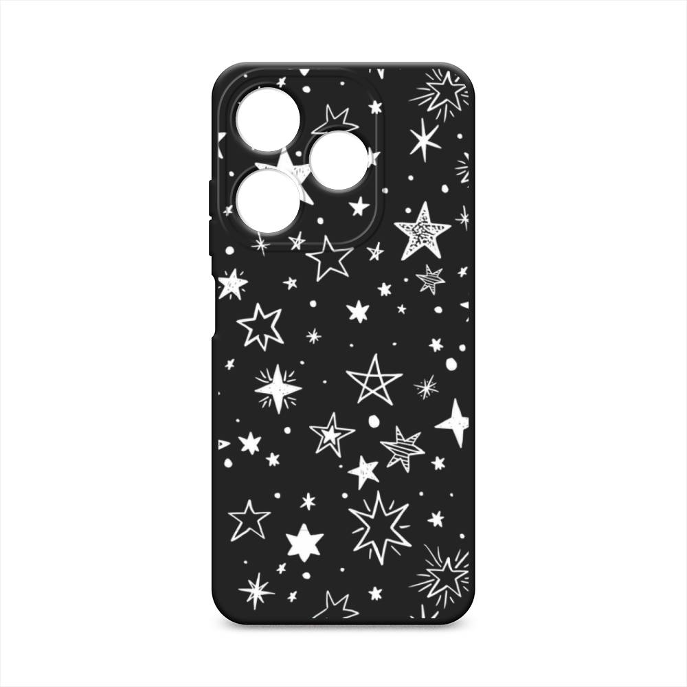 

Чехол Awog на Tecno Spark 10C "Звездочки графика белая", Прозрачный;белый, 303652-1